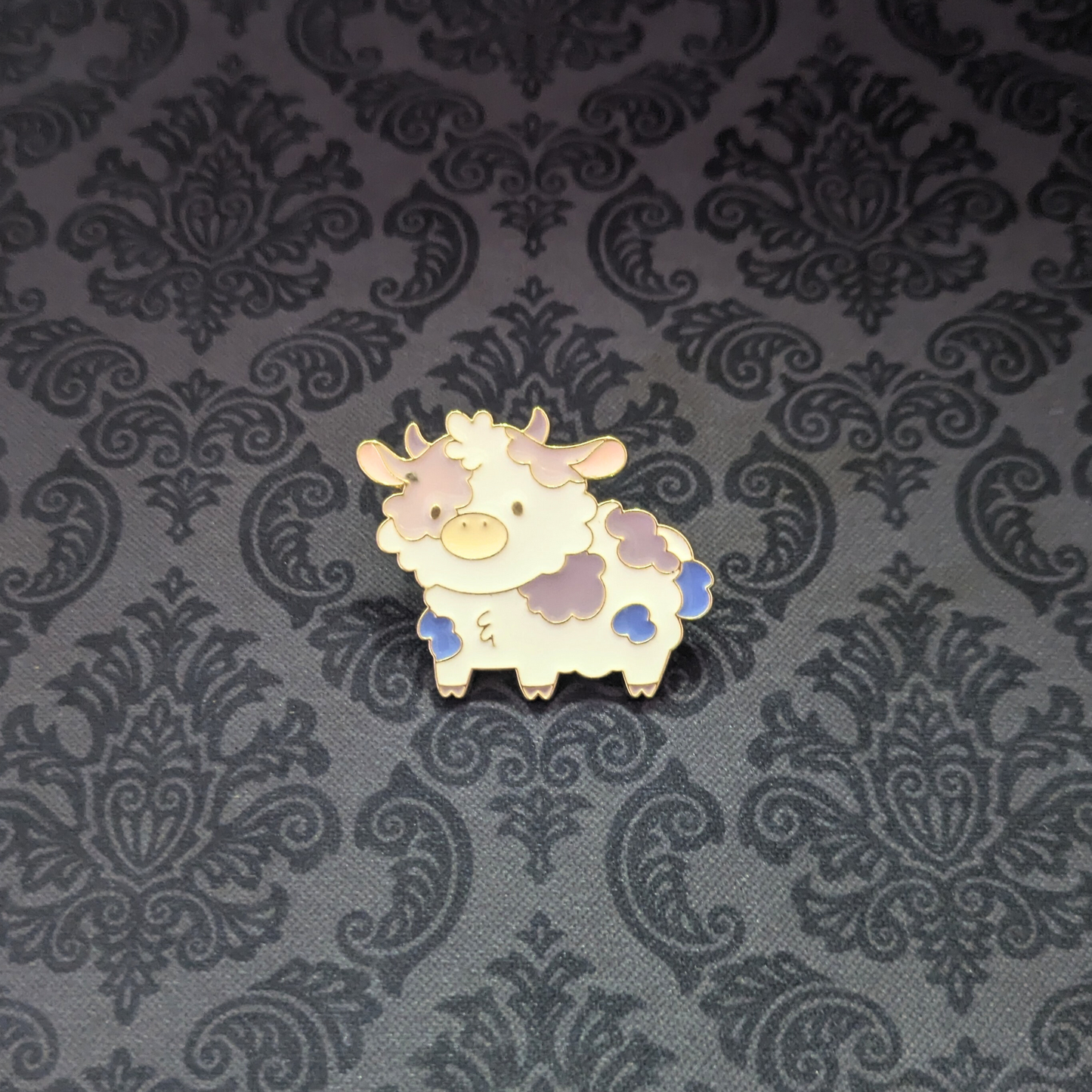 Blue Cow Pin