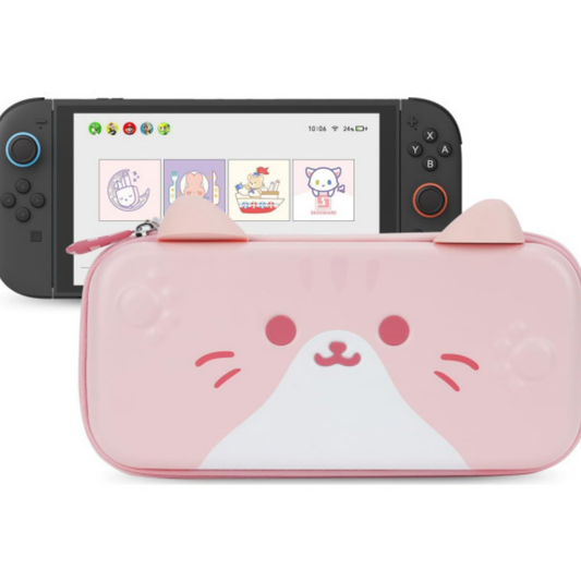 Pink Cat Ears System Carrying Case for Switch 2