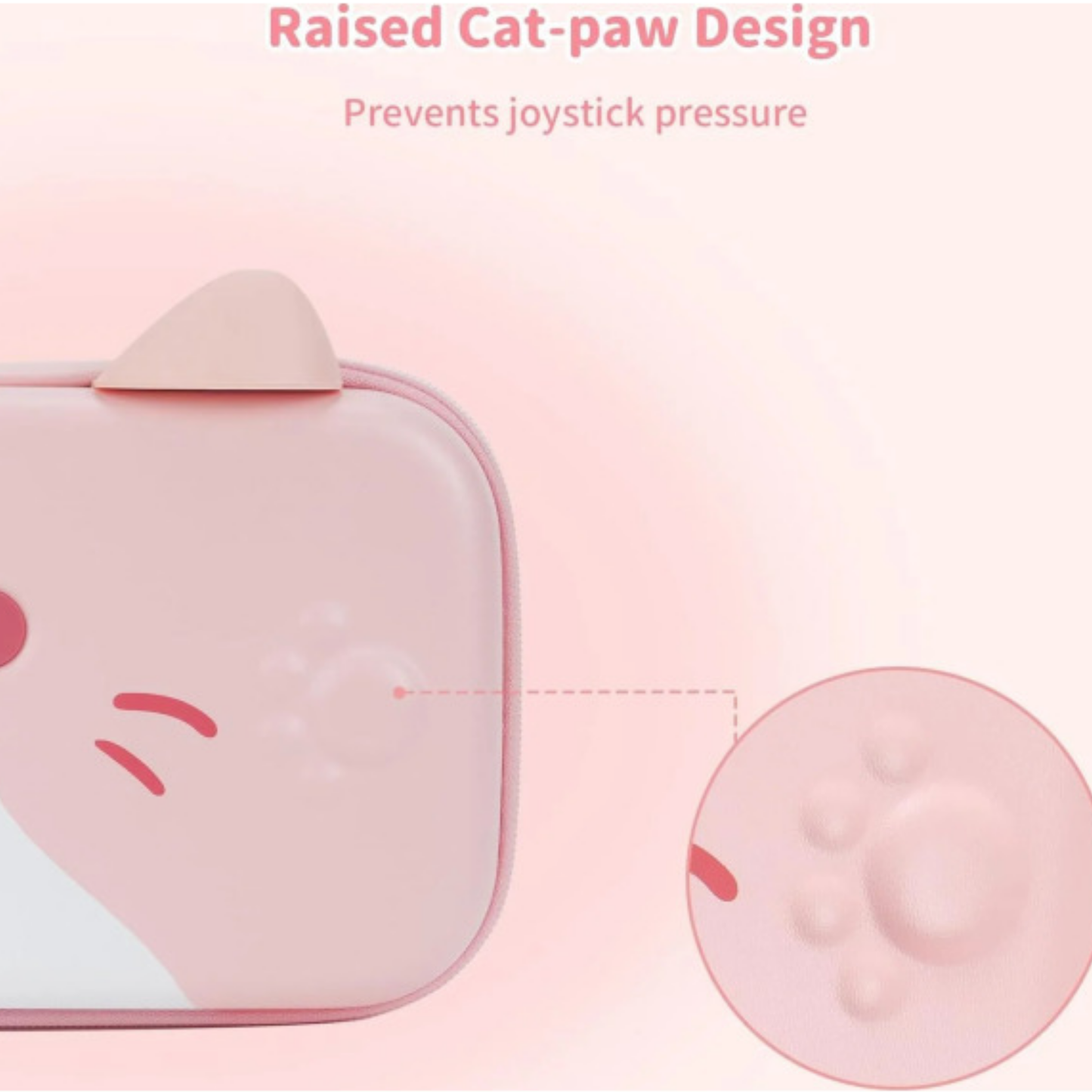 Pink Cat Ears System Carrying Case for Switch 2