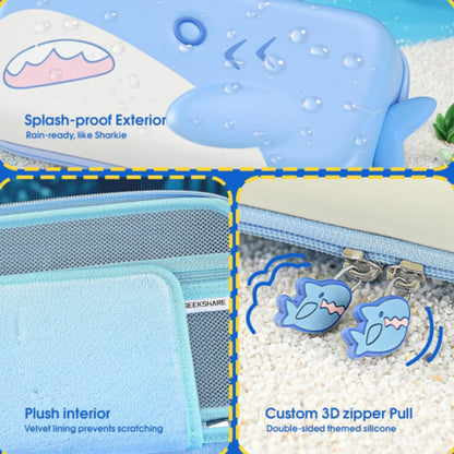Shark Party Blue System Hard Shell Carrying Case for Switch 2