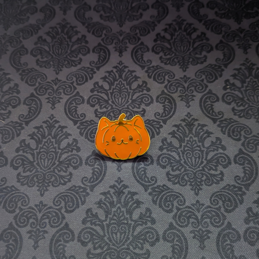 Pumpkin Cat Pin